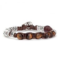 Bracciale Tamashii 5 Tibetani in Argento Occhio di tigre BHS924-S4-214 - BHS924-S4-214